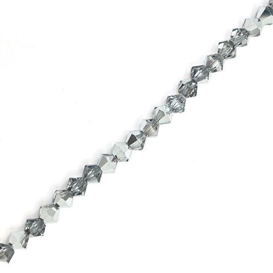 Picture of 4mm Preciosa Bi-Cone, Labrador Glass Beads, 5in Strand