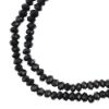 Picture of Crystal Lane 1.5x2.5mm Opaque Black Rondelle, 2 Strand 7" Strands