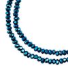 Picture of Crystal Lane 1.5x2.5mm Opaque Blue Iris Rondelle, 2 Strand 7" Strands