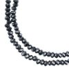 Picture of Crystal Lane 1.5x2.5mm Opaque Gunmetal Luster Rondelle, 2 Strand 7" Strands