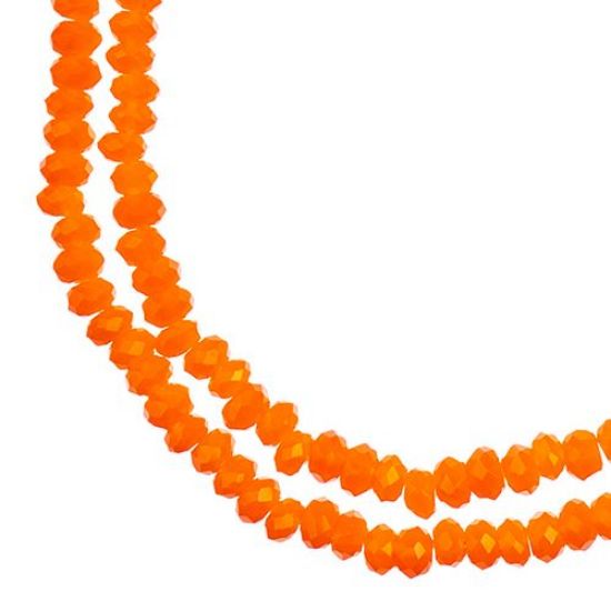 Picture of Crystal Lane 1.5x2.5mm Opaque Orange Rondelle, 2 Strand 7" Strands