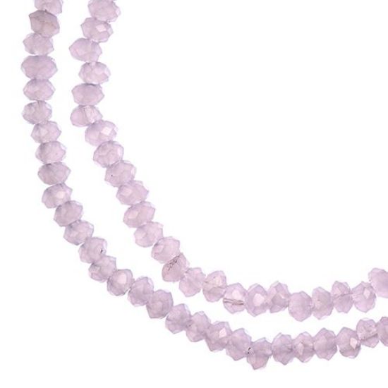 Picture of Crystal Lane 1.5x2.5mm Opaque Pink Rondelle, 2 Strand 7" Strands