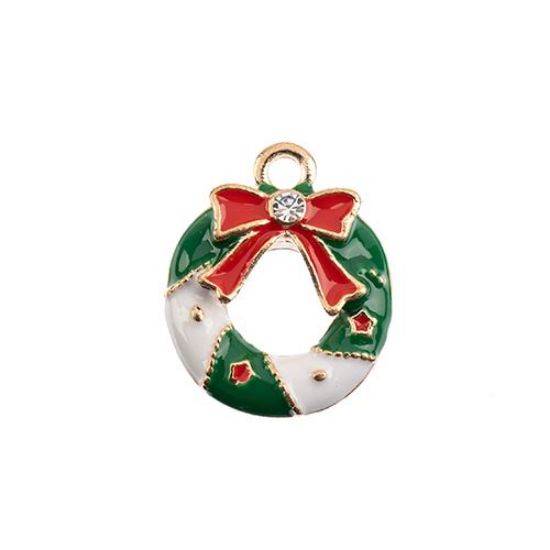 Picture of Sweet & Petite Holiday Charms, 19x16mm Wreath, 6 pieces