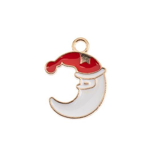 Picture of Sweet & Petite Holiday Charms, 20x15mm Moon Santa, 8 pieces