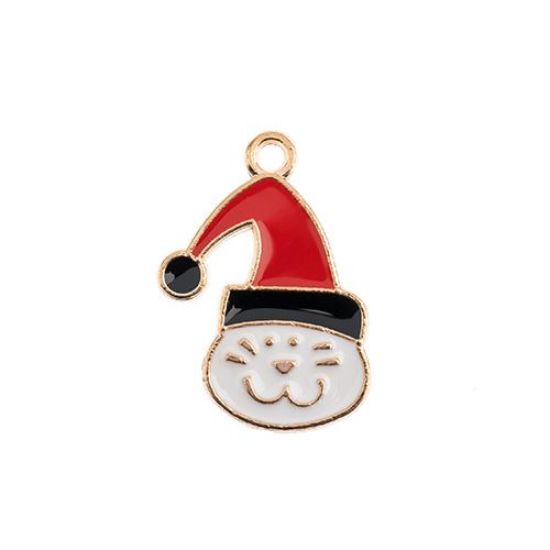 Picture of Sweet & Petite Holiday Charms, 21x15mm Santa Cat, 8 pieces