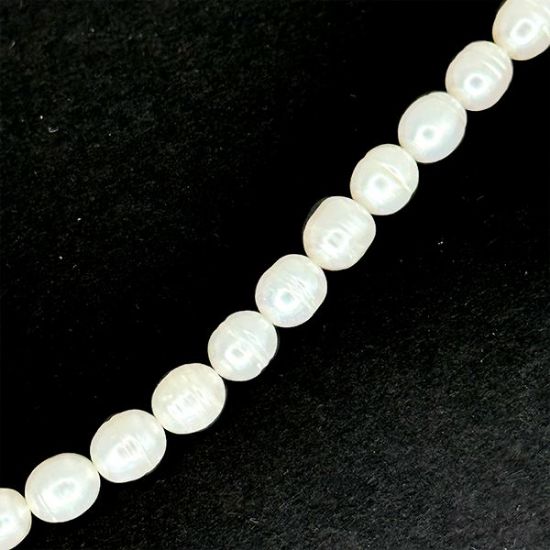Picture of Freshwater Pearl Rice 6-8mm 16" Strand