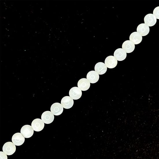 Picture of Mother Of Pearl Round Bead 6mm 16" Strand
