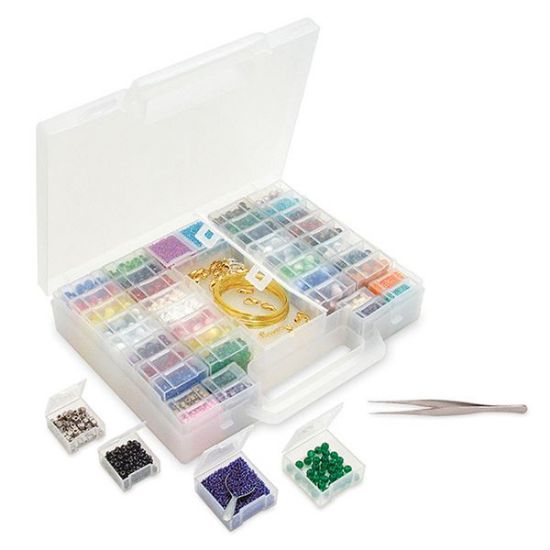 Picture of Beadalon Storage Organizer with Bead Scoop & Tweezer