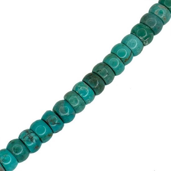 Picture of Stabilized Turquoise Rondelle Bead 5mm, 16" Bead Strand