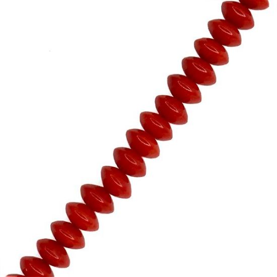 Picture of Bamboo Coral Rondelle Beads 5mm, 16" Bead Strand