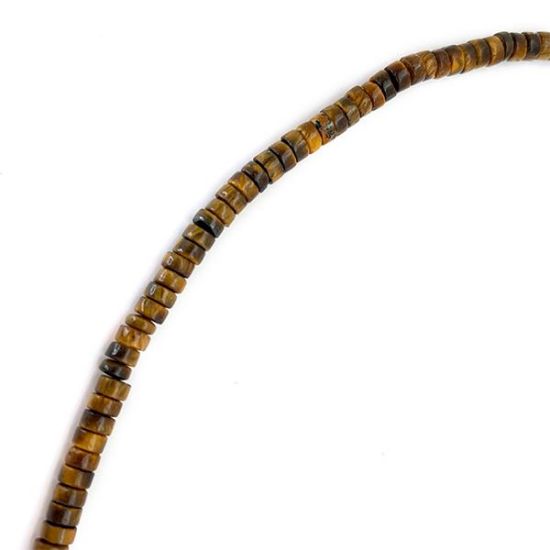 Picture of Tigers Eye Heishi Beads, 4mm, 15" Strand