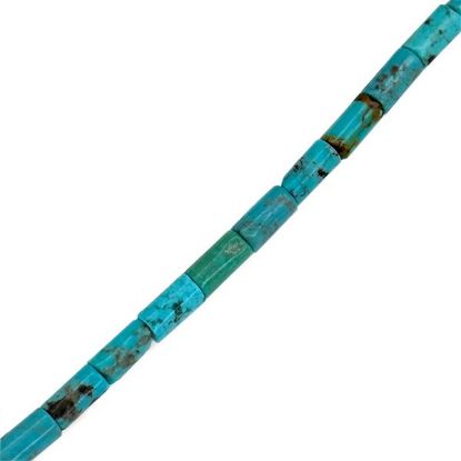 Picture of Stabilized Turquoise Barrel Bead 4x6mm, 16" Strand
