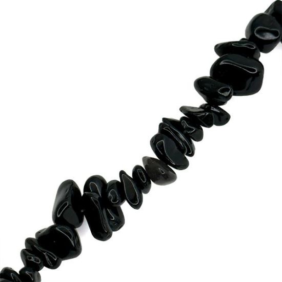 Picture of Black Stone Chip Bead 32" Strand