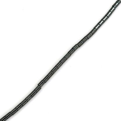 Picture of Hematine Heishi Tube Bead 2x2.75mm 16" Strand
