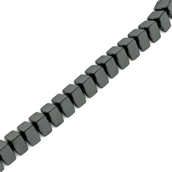 Picture of Hematine Triangle Shaped Bead 8mm 16" Strand