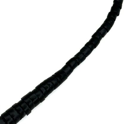 Picture of Black Coconut  Graduated Heishi Bead 4-10mm 16" Strand