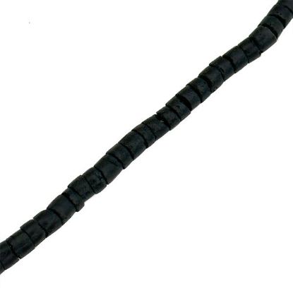 Picture of Black Coconut Dyed Heishi Bead 4-5mm 24" Strand