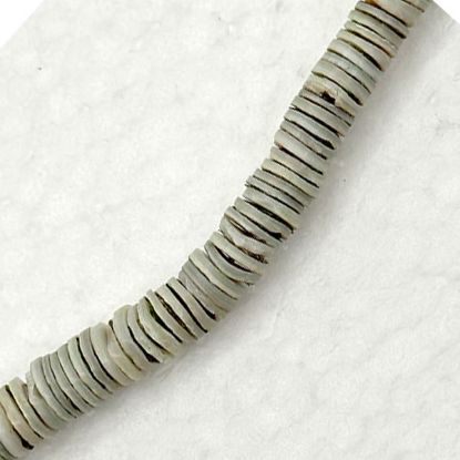 Picture of  Grey Oyster Graduated Heishi Beads, 4-9mm