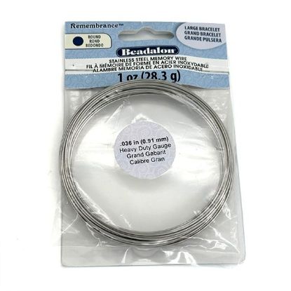 Picture of Beadalon Stainless Steel Large Bracelet Memory Wire .036 Inch 1 oz