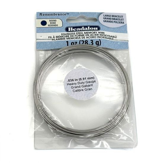 Picture of Beadalon Stainless Steel Large Bracelet Memory Wire .036 Inch 1 oz