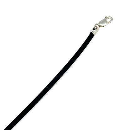 Picture of Black Rubber Necklace 18 Inch x 3mm