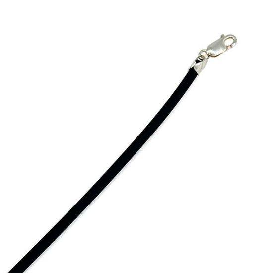 Picture of Black Rubber Necklace 18 Inch x 3mm