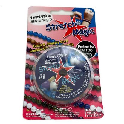 Picture of Stretch Magic Black Elastic 1mm x  5 Meter