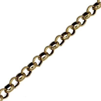 Picture of Brass Plated Rolo Chain 5.9mm, Sold per 4 Foot Spool
