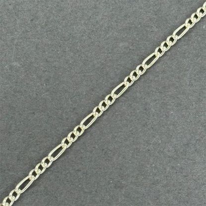 Picture of Sterling Silver Figaro 25 Bulk Chain 3.3mm, Sold by the Foot