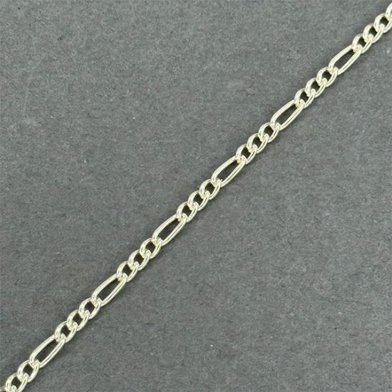 Picture of Sterling Silver Figaro 25 Bulk Chain 3.3mm, Sold by the Foot