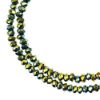 Picture of Crystal Lane 1.5x2.5mm Opaque Green Iris Rondelle, 2 Strand 7" Strands
