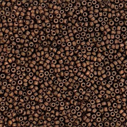 Picture of Dark Bronze Matte Seed Bead #F457B / Size 11<br />Approximately 25 Grams