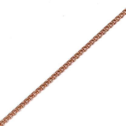 Picture of Copper Plated Curb Bulk Chain 1.7mm, Sold per 100 Foot Spool