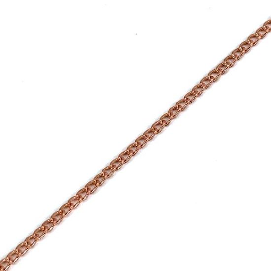 Picture of Copper Plated Curb Bulk Chain 1.7mm, Sold per 100 Foot Spool