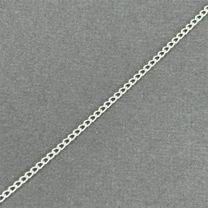 Picture of Silver Plated Curb Bulk Chain 1.6mm, Sold per 100 Foot Spool