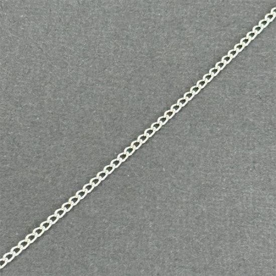 Picture of Silver Plated Curb Bulk Chain 1.6mm, Sold per 100 Foot Spool