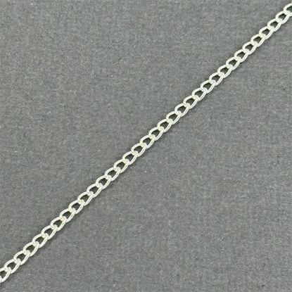 Picture of Silver Plated Curb Bulk Chain 1.7mm, Sold per 100 Foot Spool