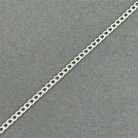 Picture of Silver Plated Curb Bulk Chain 1.7mm, Sold per 100 Foot Spool