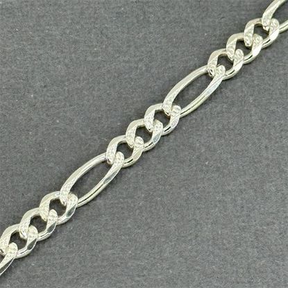 Picture of Sterling Silver Figaro Pattern Bulk Chain 6mm, Sold by the Foot