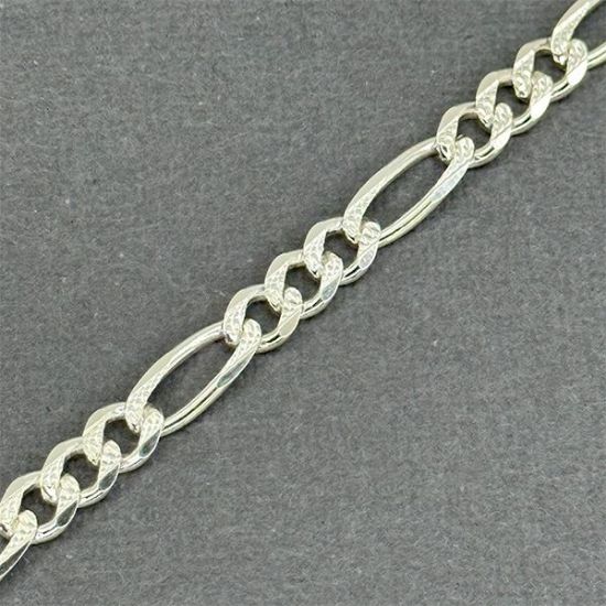 Picture of Sterling Silver Figaro Pattern Bulk Chain 6mm, Sold by the Foot