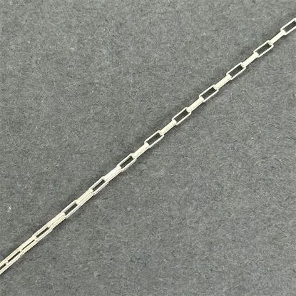 Picture of Sterling Silver Long Box Bulk Chain 1.4mm, Sold by the Foot