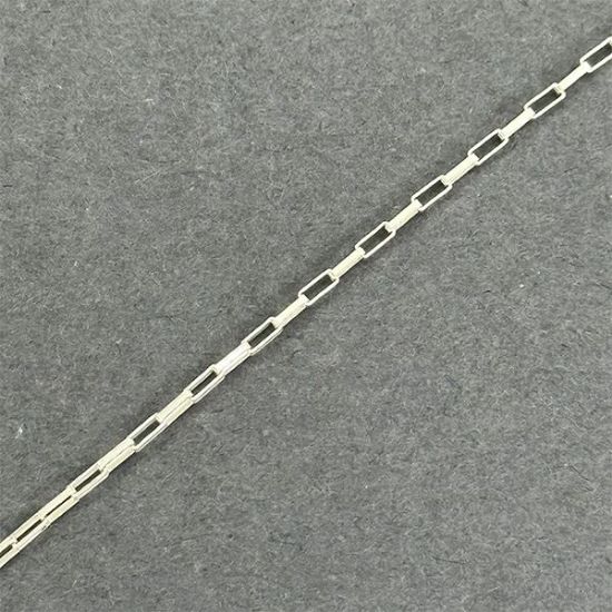 Picture of Sterling Silver Long Box Bulk Chain 1.4mm, Sold by the Foot
