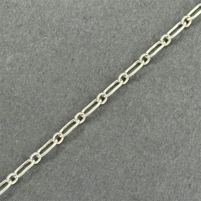 Picture of Sterling Silver Long And Short 11 Bulk Chain 3.2mm, Sold by the Foot