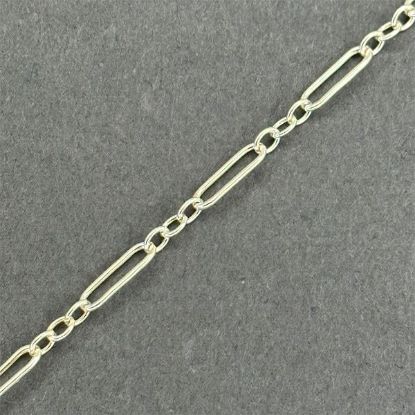 Picture of Sterling Silver Long And Short Bulk Chain 3.3mm, Sold by the Foot