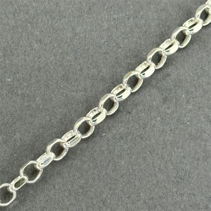 Picture of Sterling Silver Diamond Cut  Rolo Bulk Chain, 4.3mm, Sold by the Foot