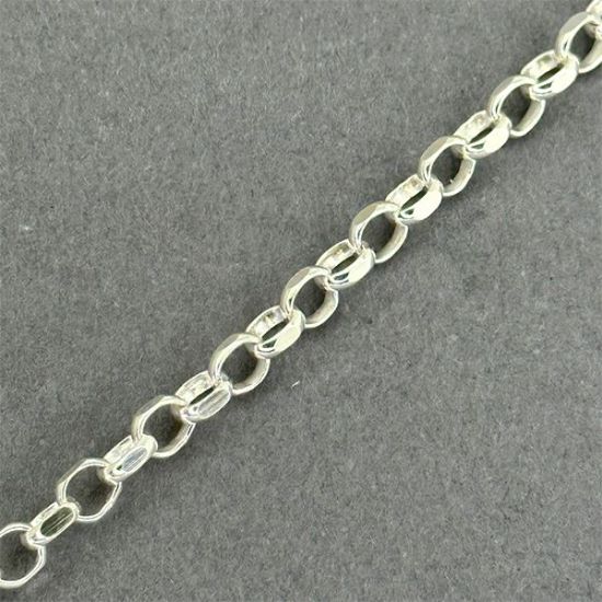Picture of Sterling Silver Diamond Cut  Rolo Bulk Chain, 4.3mm, Sold by the Foot