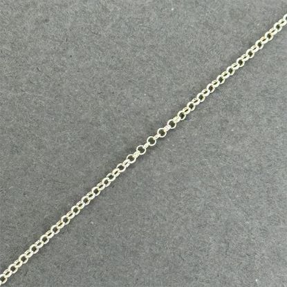 Picture of Sterling Silver Rolo Bulk Chain, 1.8mm, Sold by the foot, made in Italy.