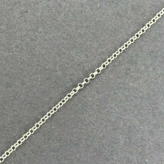 Picture of Sterling Silver Rolo Bulk Chain, 1.8mm, Sold by the foot, made in Italy.
