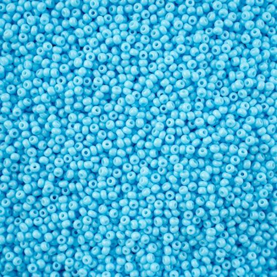 Picture of Preciosa Czech Seed Bead, 11/0 Aqua Chalk Dyed Solgel