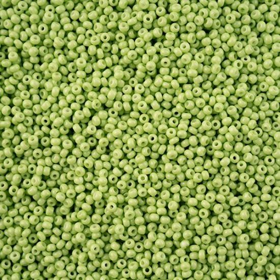 Picture of Preciosa Czech Seed Bead, 11/0 Green Chalk Dyed Solgel